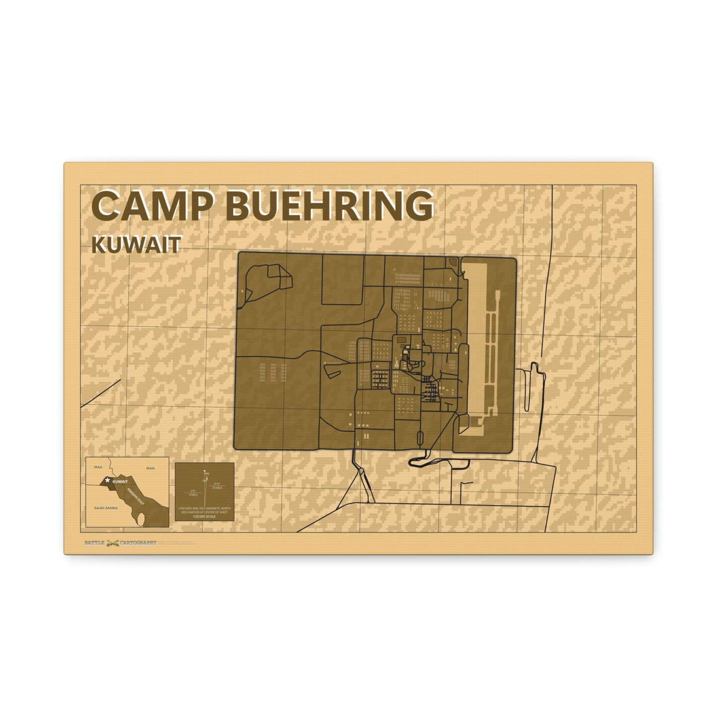 Camp Buehring - Desert Camo - Canvas Gallery Wraps
