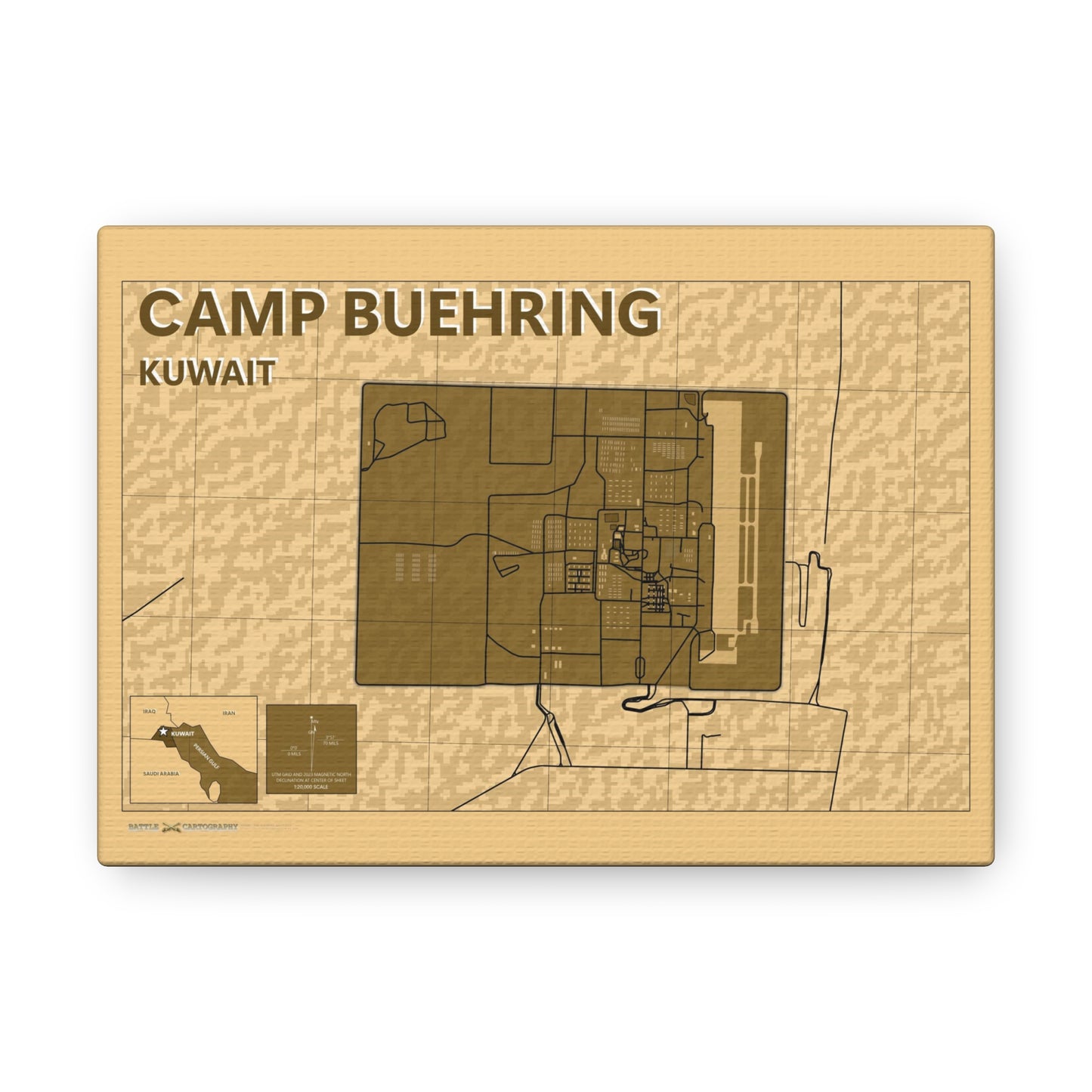 Camp Buehring - Desert Camo - Canvas Gallery Wraps