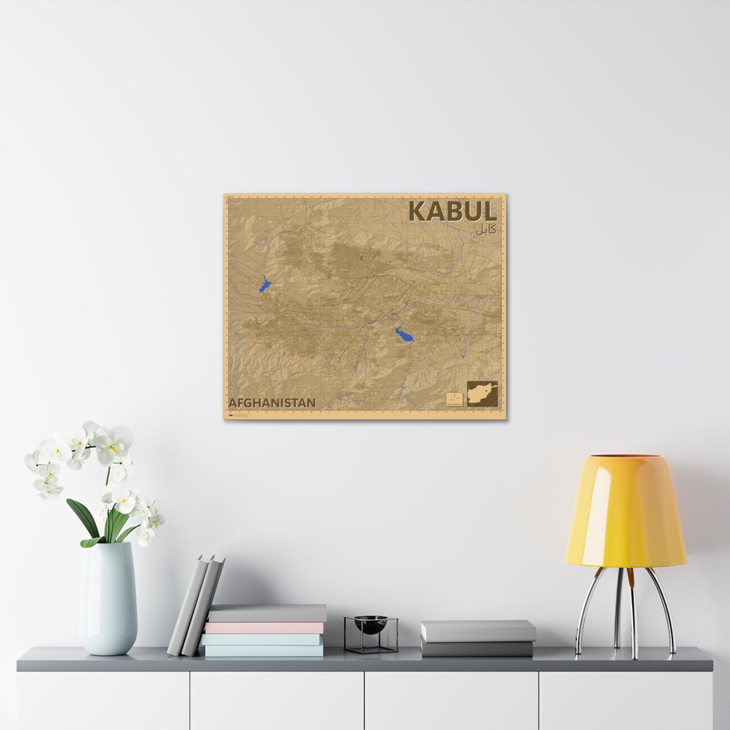 Kabul - Desert Camo - Canvas Map