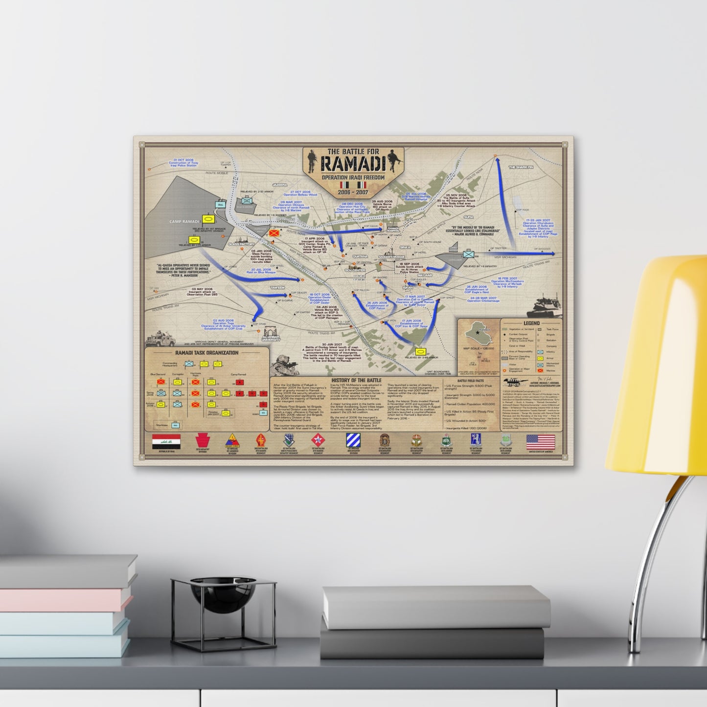 2006-2007 Battle of Ramadi - Canvas Map