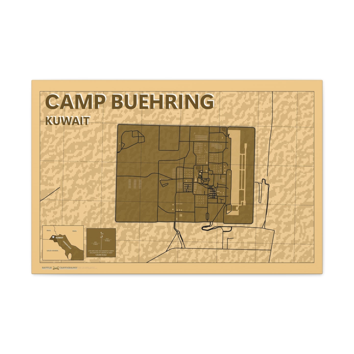 Camp Buehring - Desert Camo - Canvas Gallery Wraps