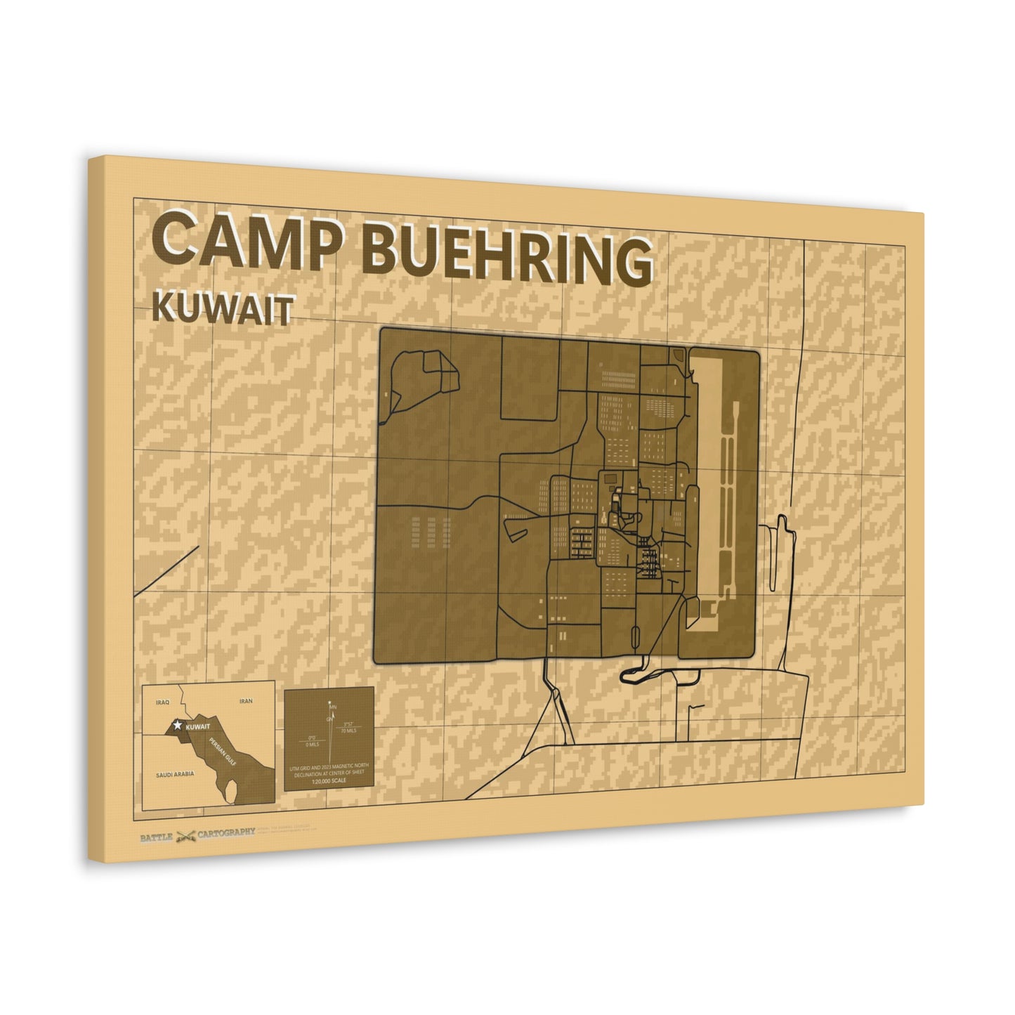 Camp Buehring - Desert Camo - Canvas Gallery Wraps