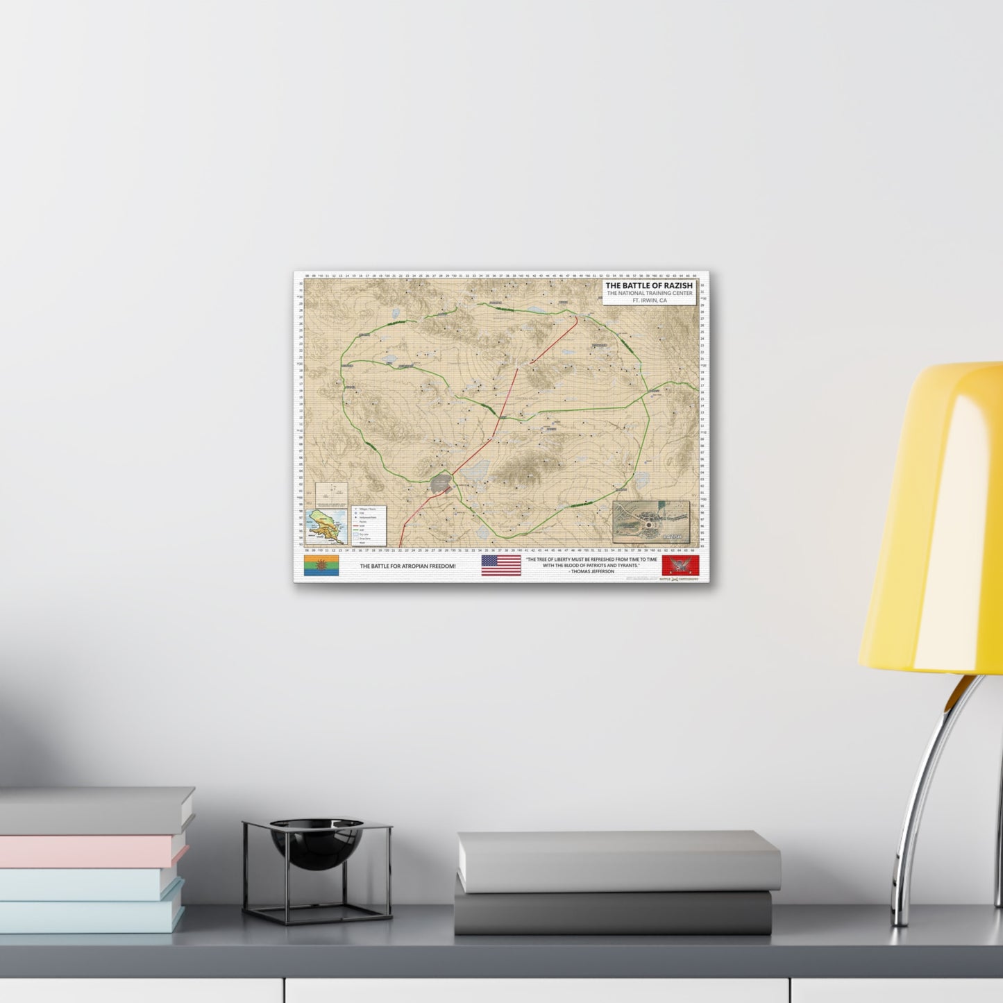 NTC / Ft. Irwin Special "Atropia" Canvas Map