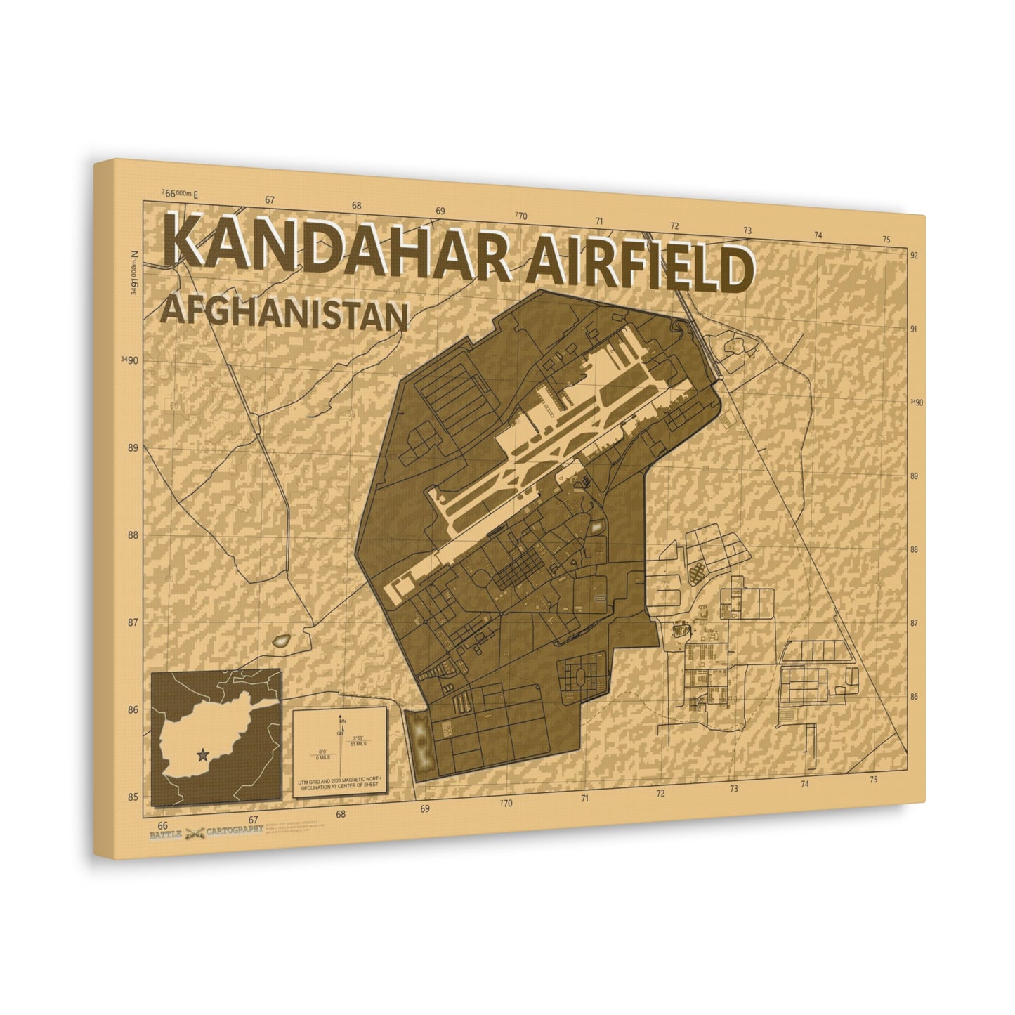 Kandahar - Desert Camo - Canvas Map