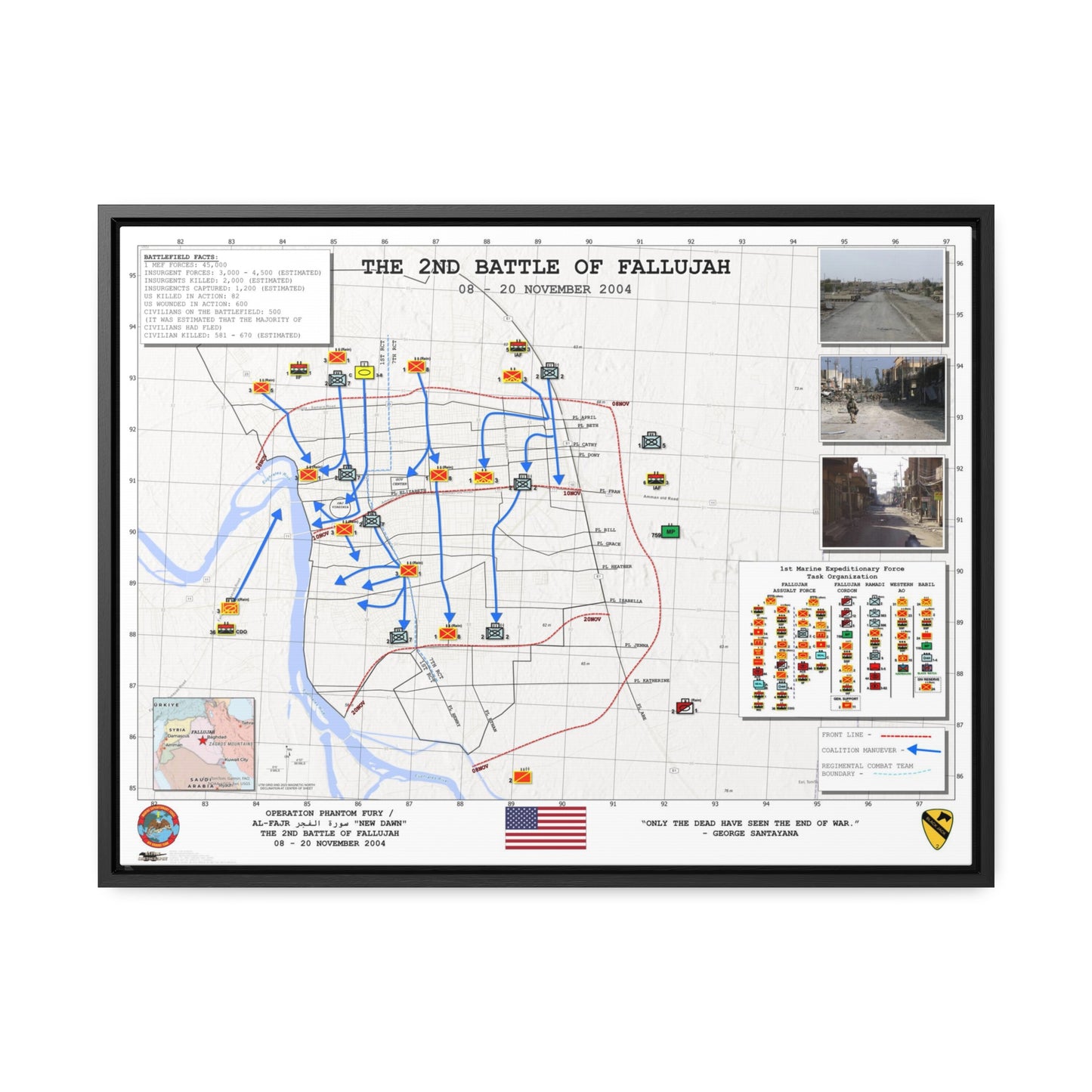 The 2nd Battle of Fallujah - Gallery Canvas Wraps, Horizontal Frame