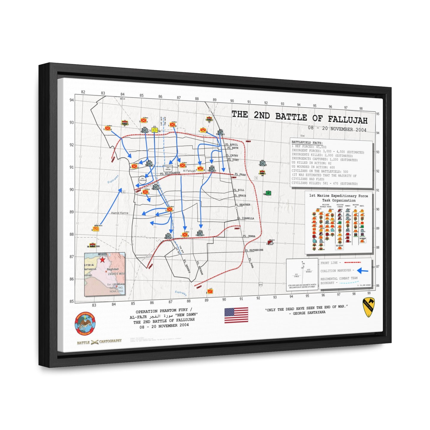 The 2nd Battle of Fallujah - Gallery Canvas Wraps, Horizontal Frame