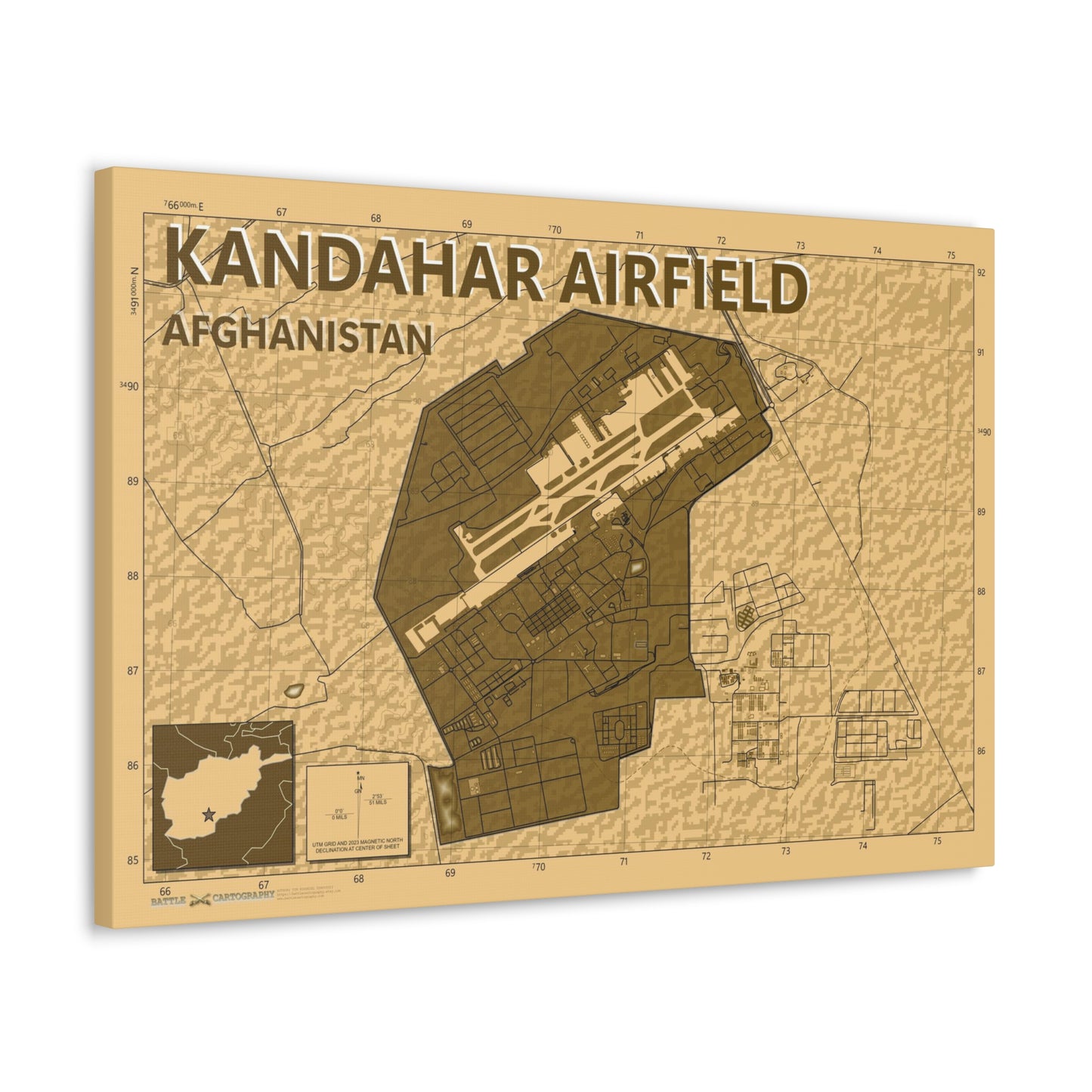 Kandahar - Desert Camo - Canvas Map