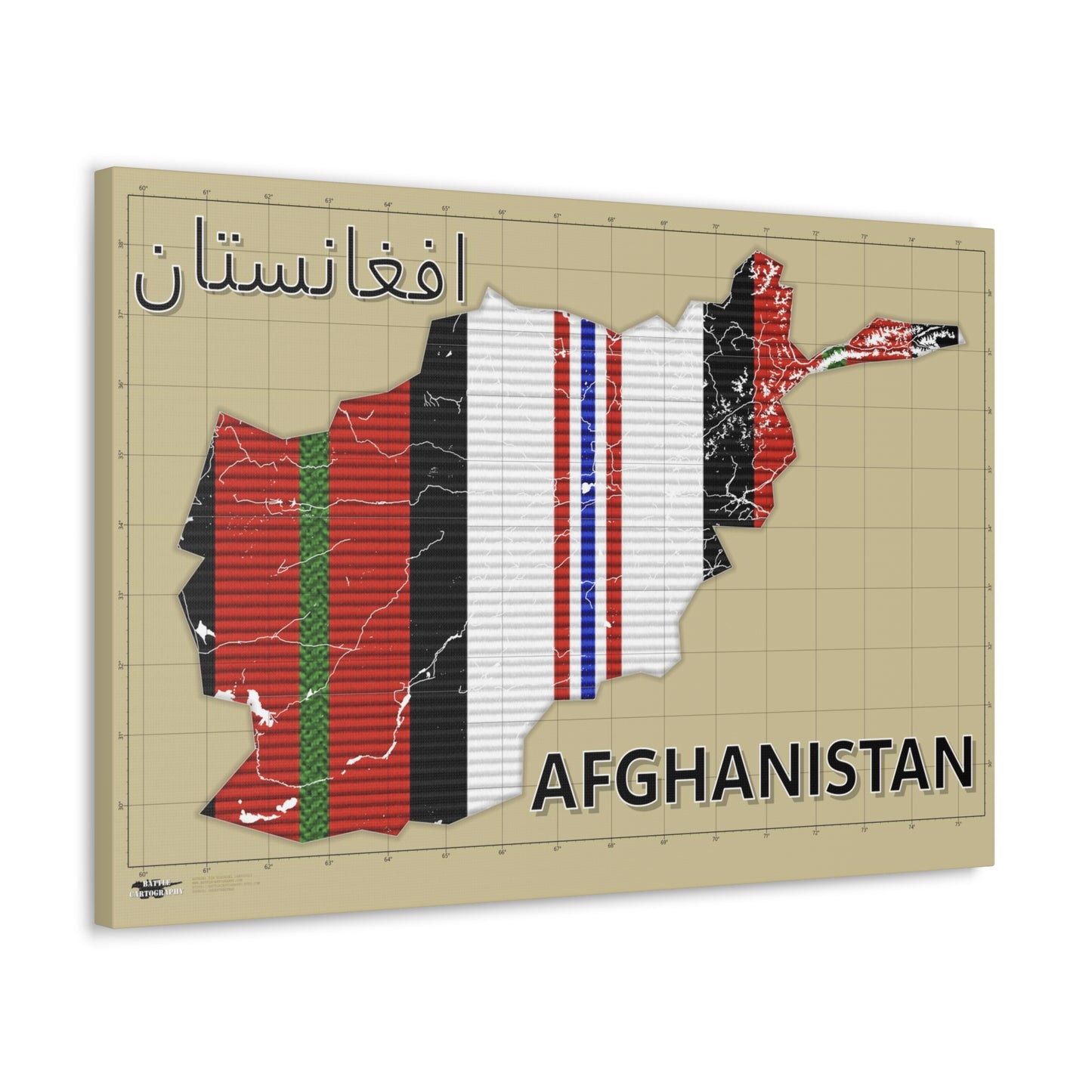 Operation Enduring Freedom - Afghanistan - Canvas Map