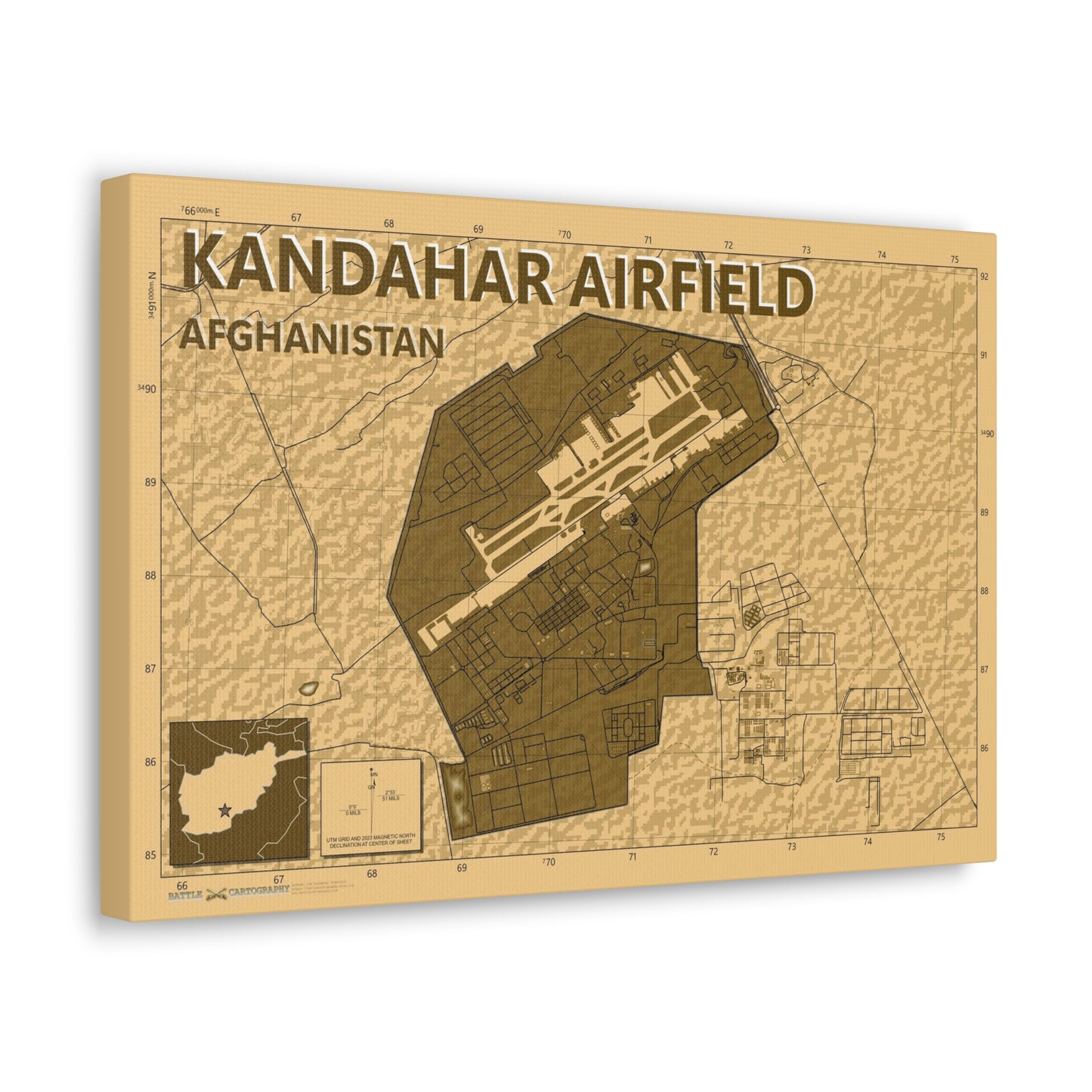 Kandahar - Desert Camo - Canvas Map