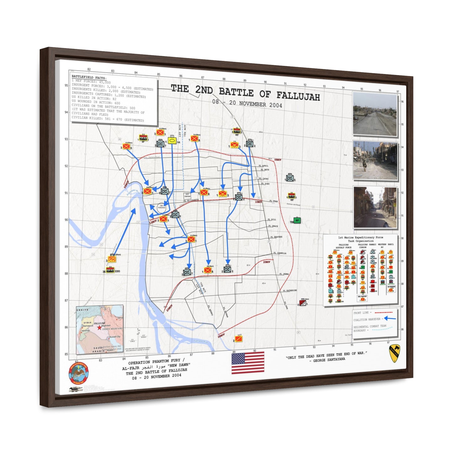 The 2nd Battle of Fallujah - Gallery Canvas Wraps, Horizontal Frame