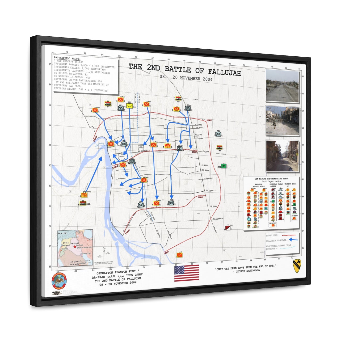 The 2nd Battle of Fallujah - Gallery Canvas Wraps, Horizontal Frame