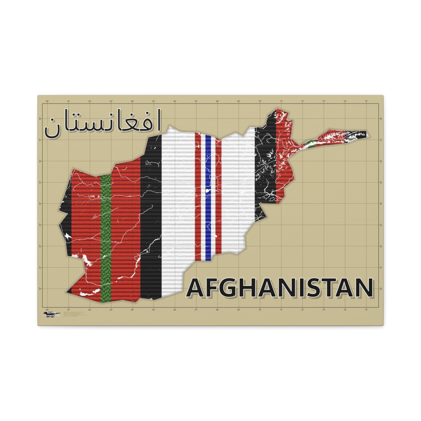 Operation Enduring Freedom - Afghanistan - Canvas Map