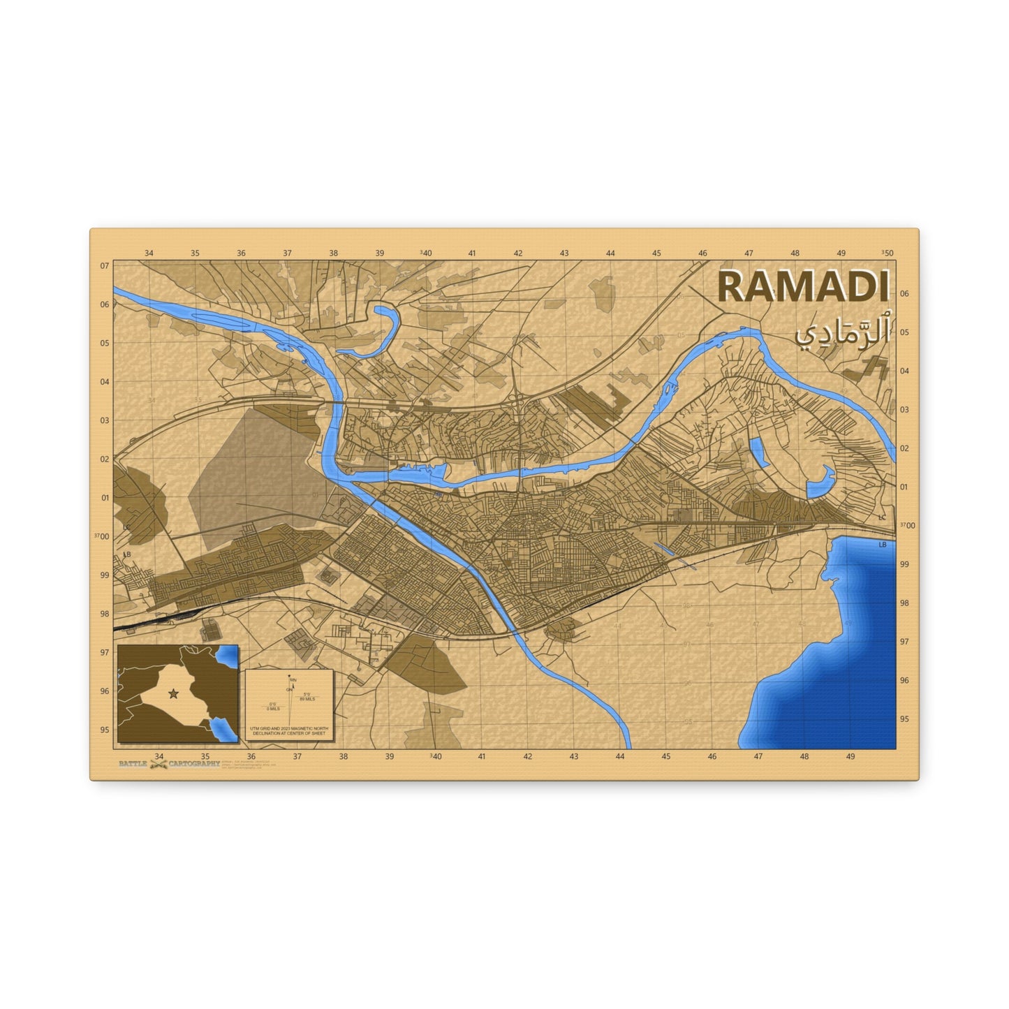 Ramadi Iraq - Desert Camo - Canvas Gallery Wraps