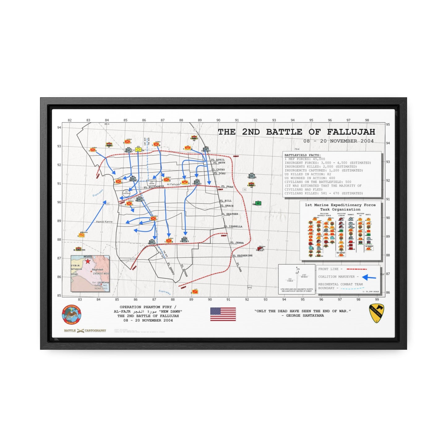 The 2nd Battle of Fallujah - Gallery Canvas Wraps, Horizontal Frame