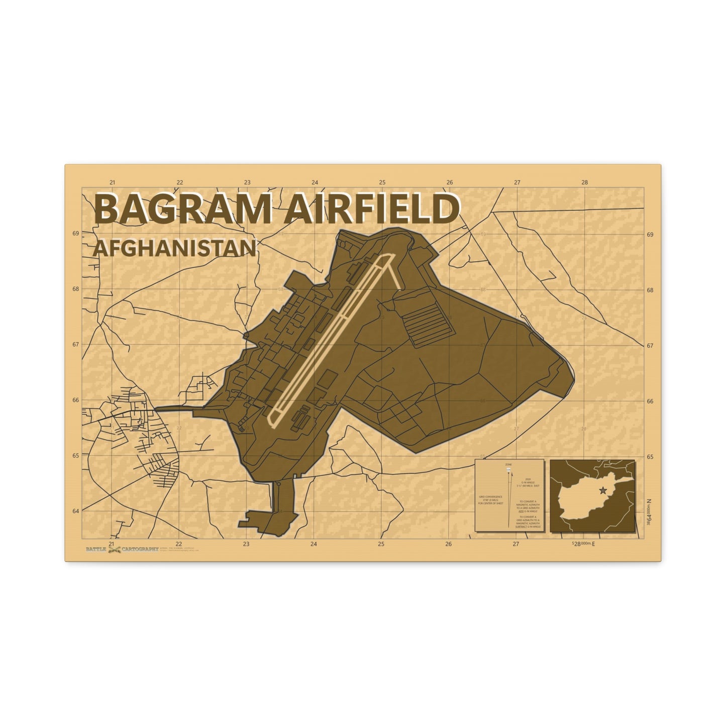 Bagram Airbase - Desert Camo - Canvas Gallery Wraps