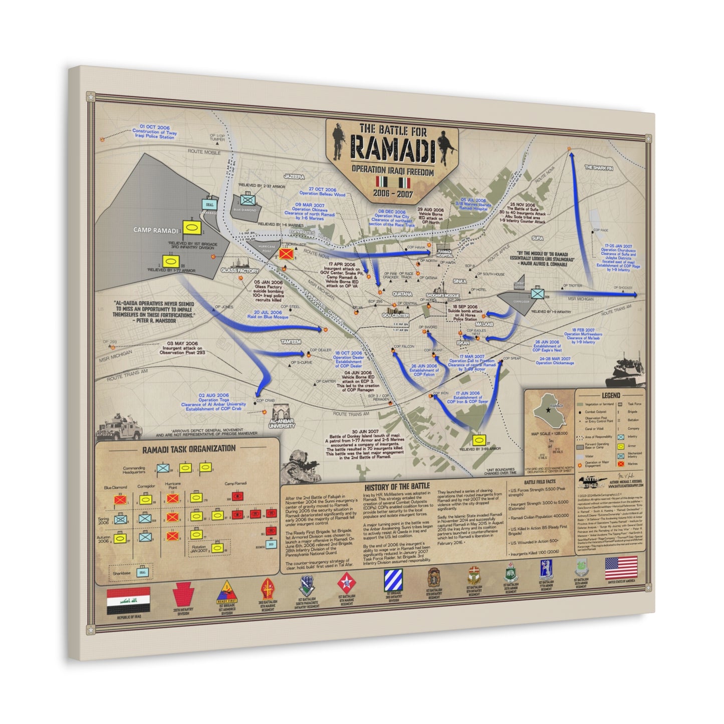 2006-2007 Battle of Ramadi - Canvas Map