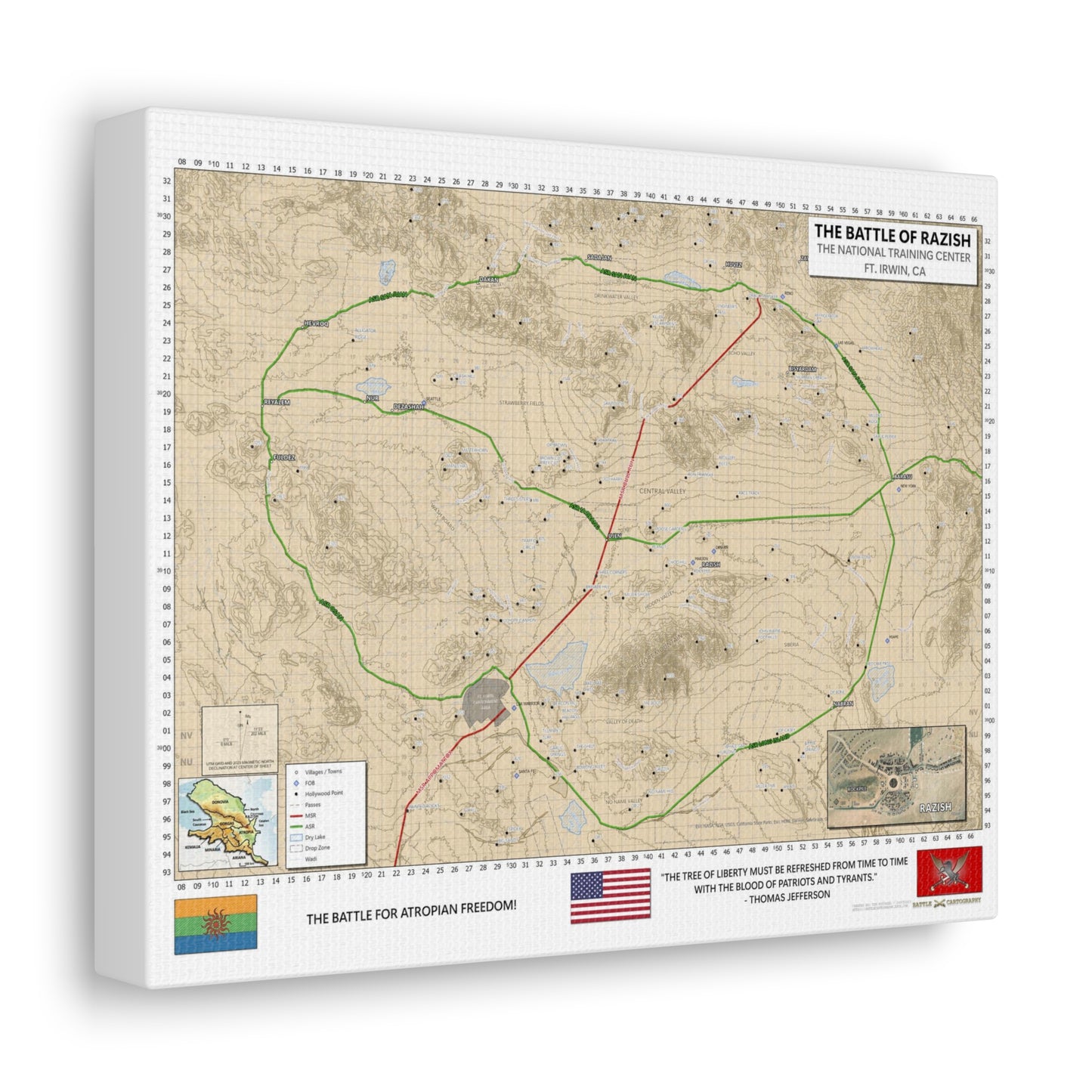 NTC / Ft. Irwin Special "Atropia" Canvas Map