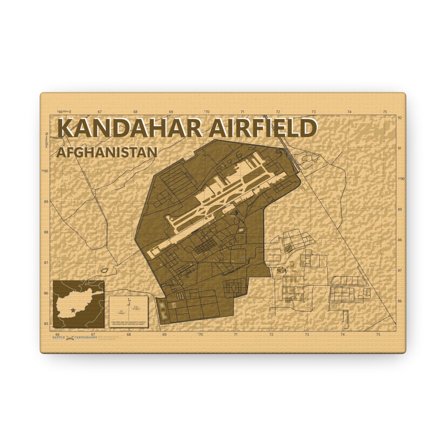 Kandahar - Desert Camo - Canvas Map