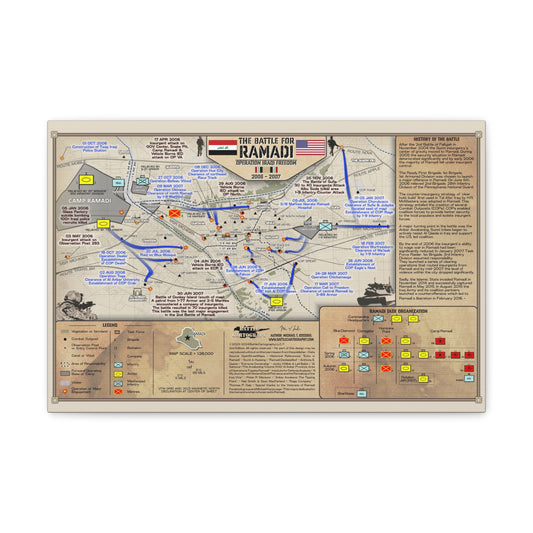 2006-2007 Battle of Ramadi - Canvas Map