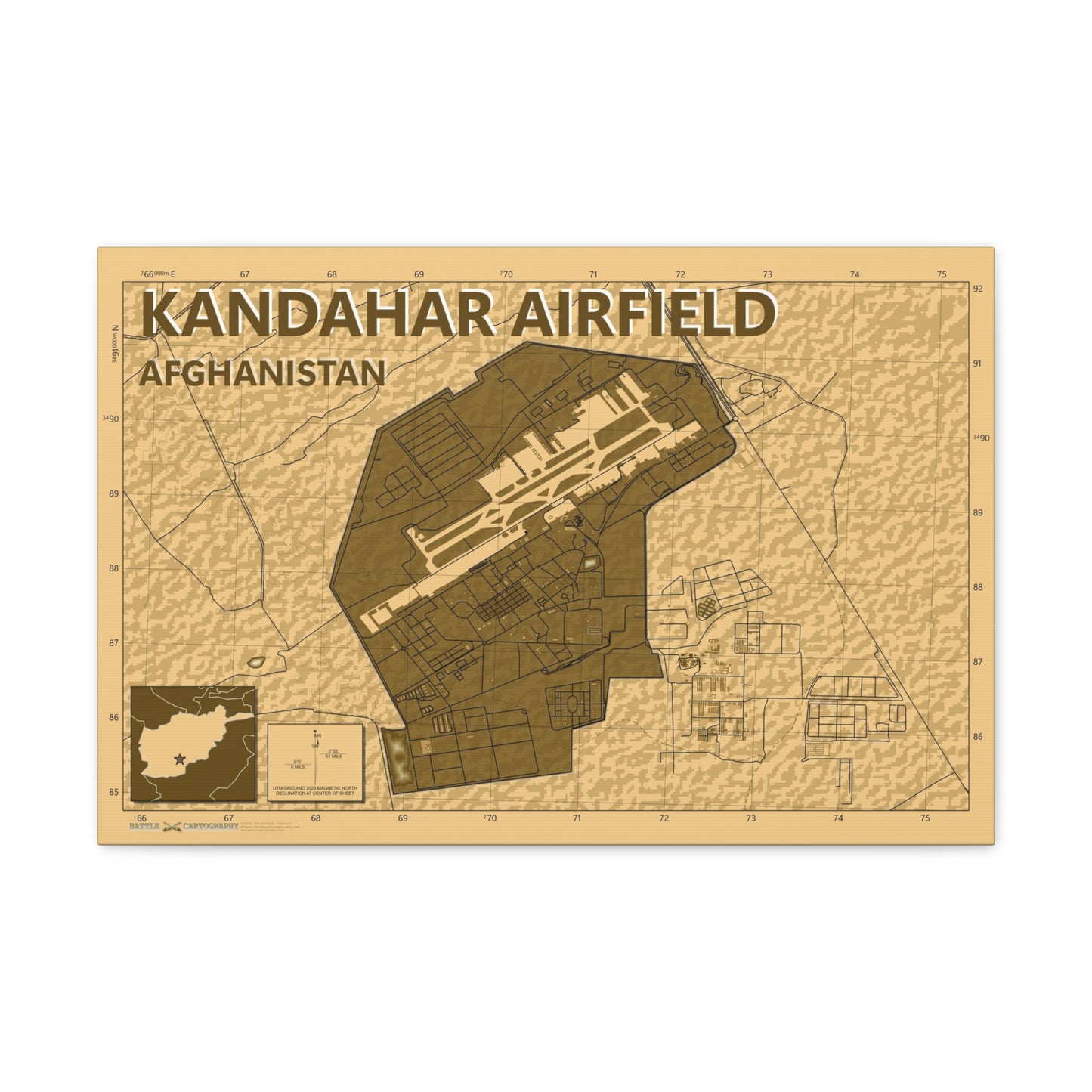 Kandahar - Desert Camo - Canvas Map