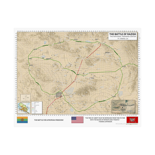 NTC / Ft. Irwin Special "Atropia" Map Matte Poster