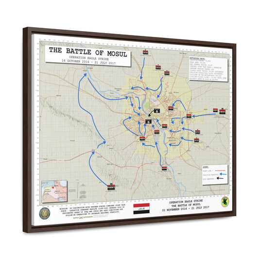 The Battle of Mosul - Gallery Canvas Wraps, Horizontal Frame