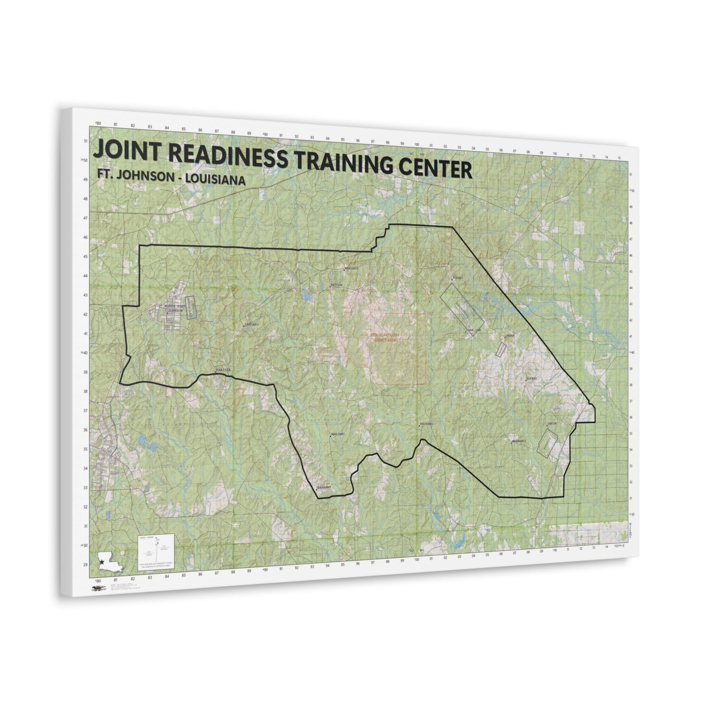 Joint Readiness Training Center - Fort Johnson  - Canvas Map