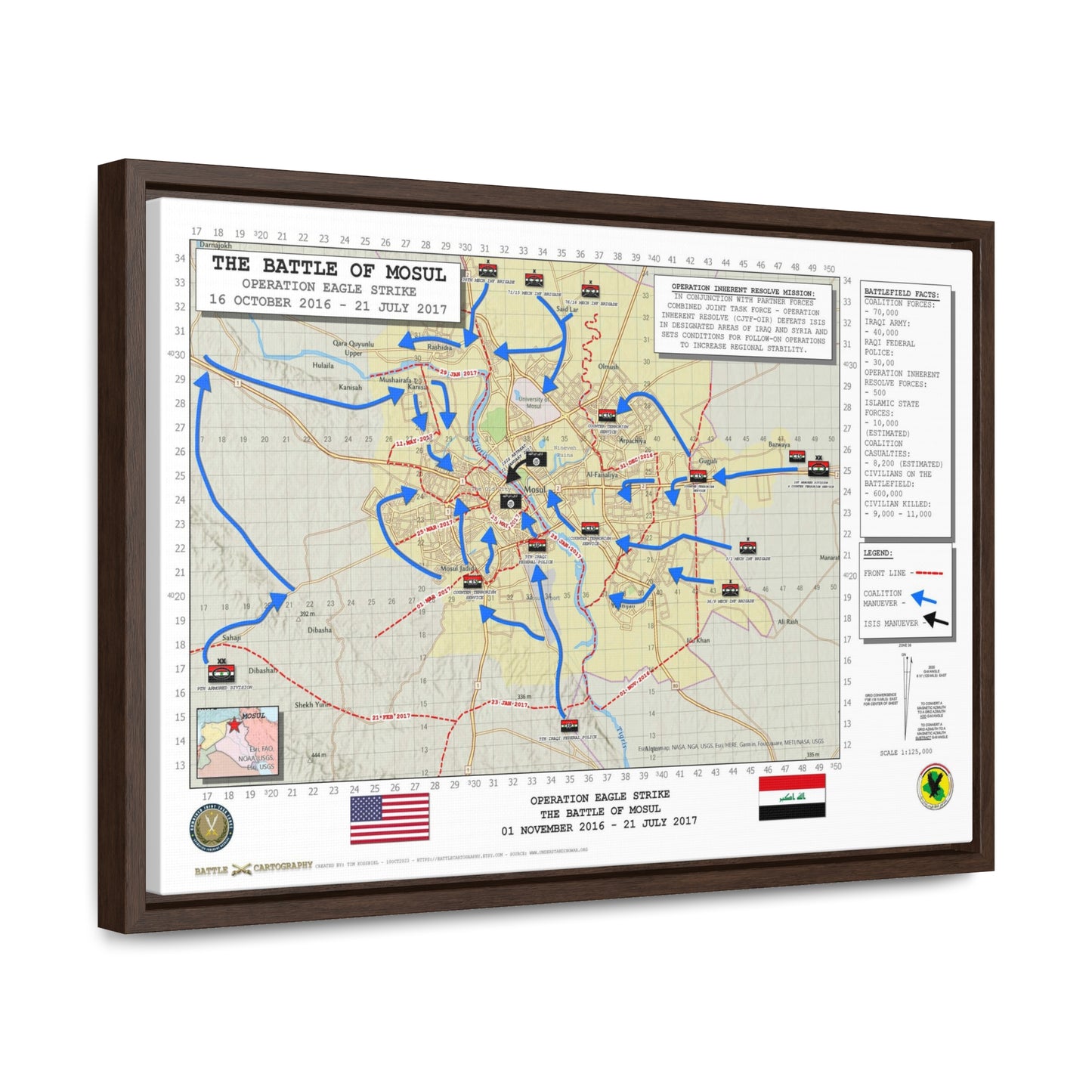 The Battle of Mosul - Gallery Canvas Wraps, Horizontal Frame