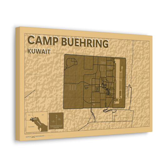 Camp Buehring - Desert Camo - Canvas Gallery Wraps