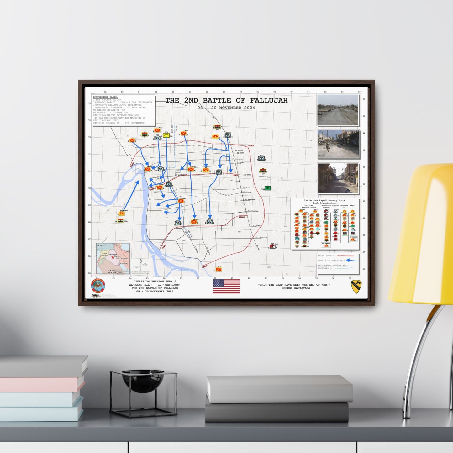 The 2nd Battle of Fallujah - Gallery Canvas Wraps, Horizontal Frame