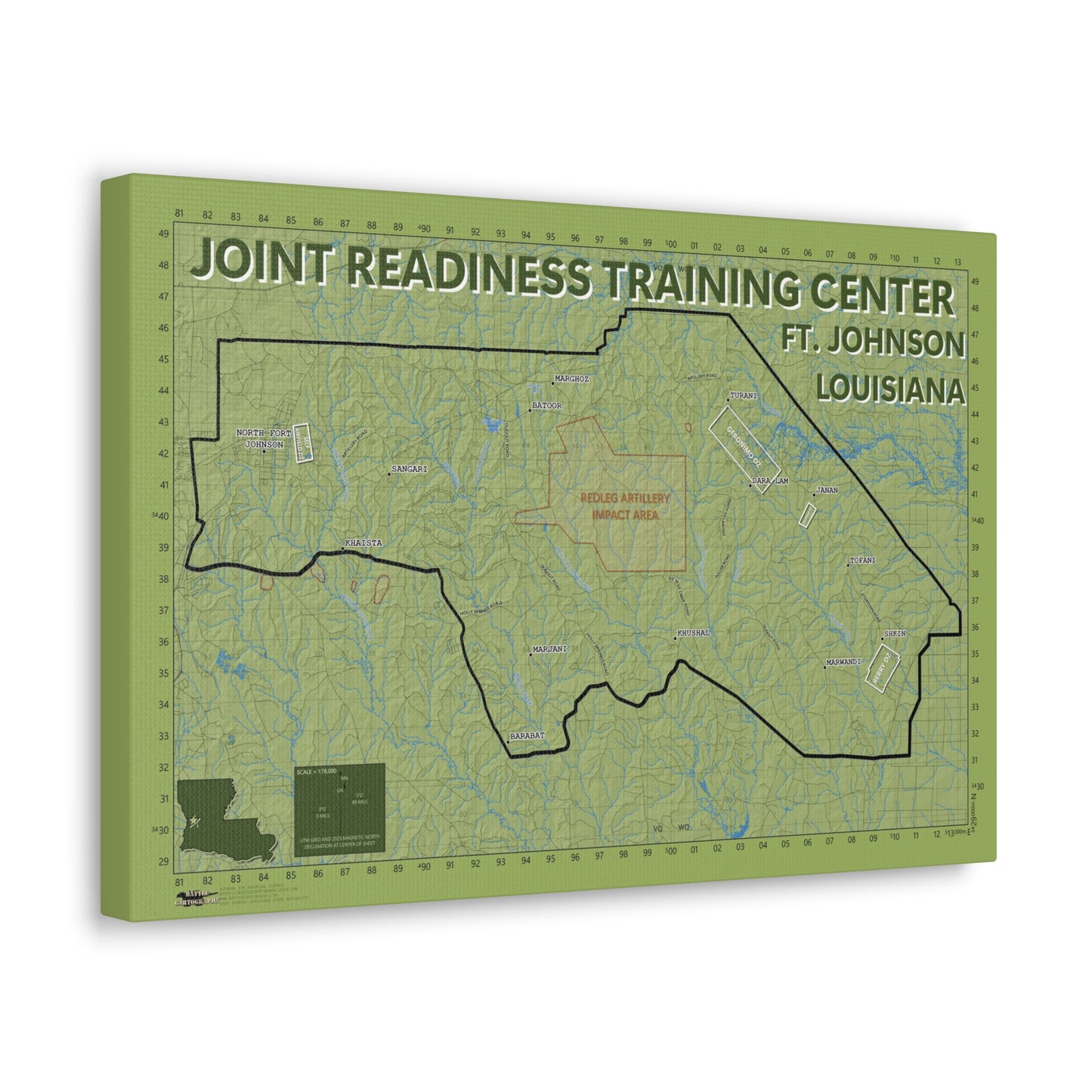 Joint Readiness Training Center - Fort Johnson  - Canvas Map