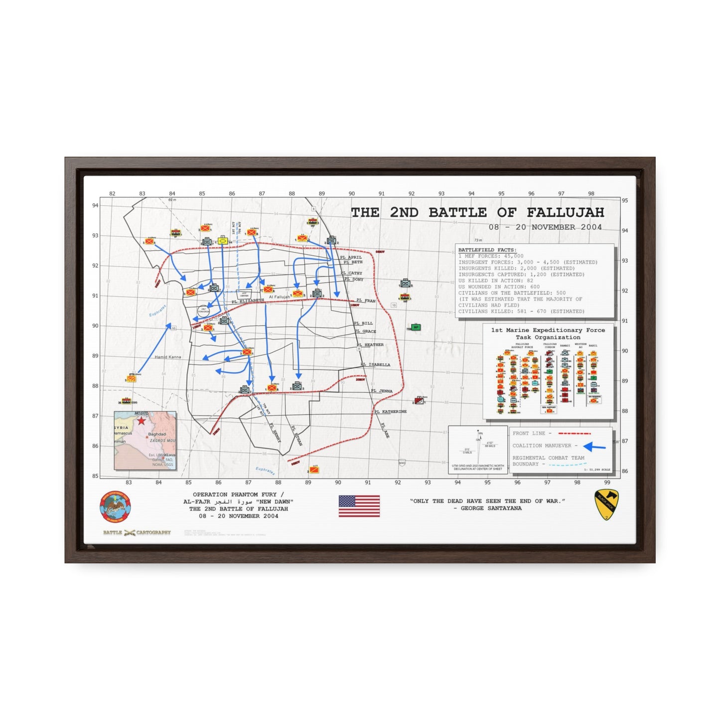 The 2nd Battle of Fallujah - Gallery Canvas Wraps, Horizontal Frame