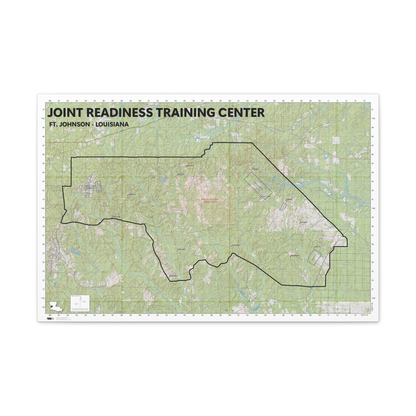 Joint Readiness Training Center - Fort Johnson  - Canvas Map