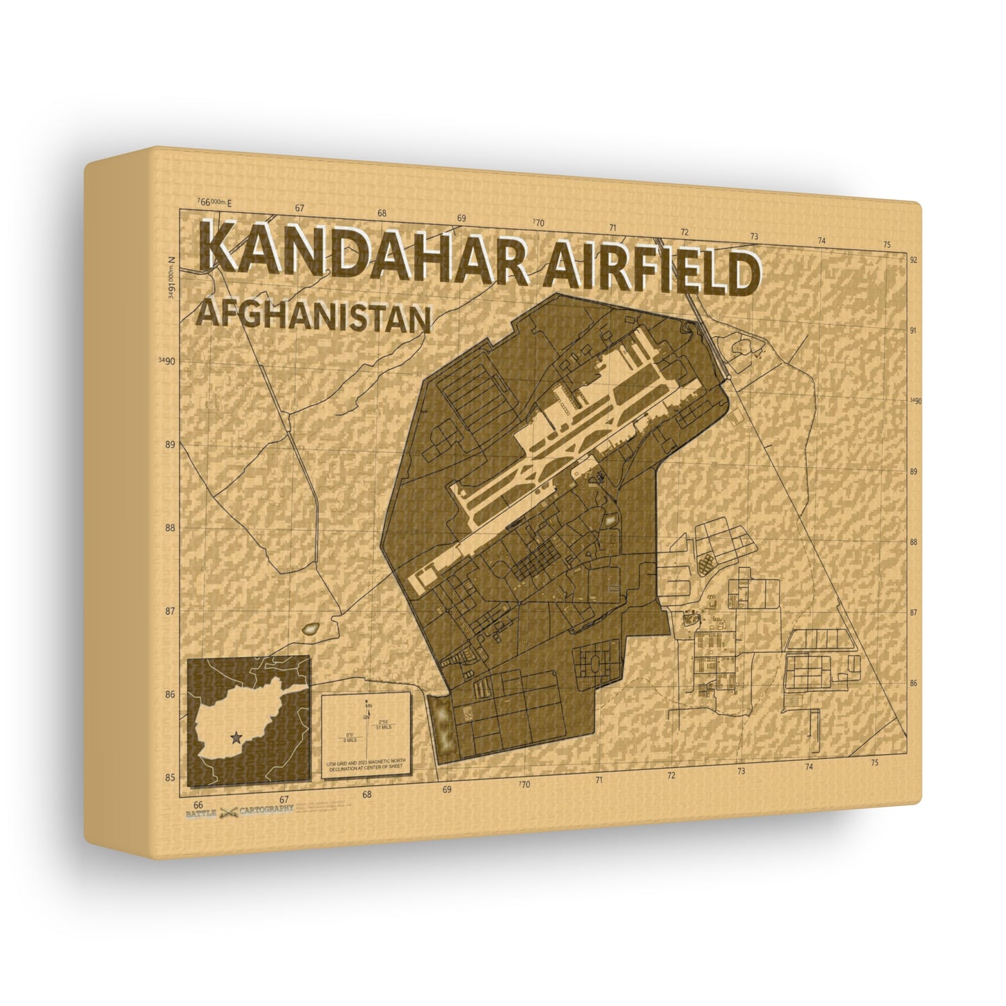 Kandahar - Desert Camo - Canvas Map