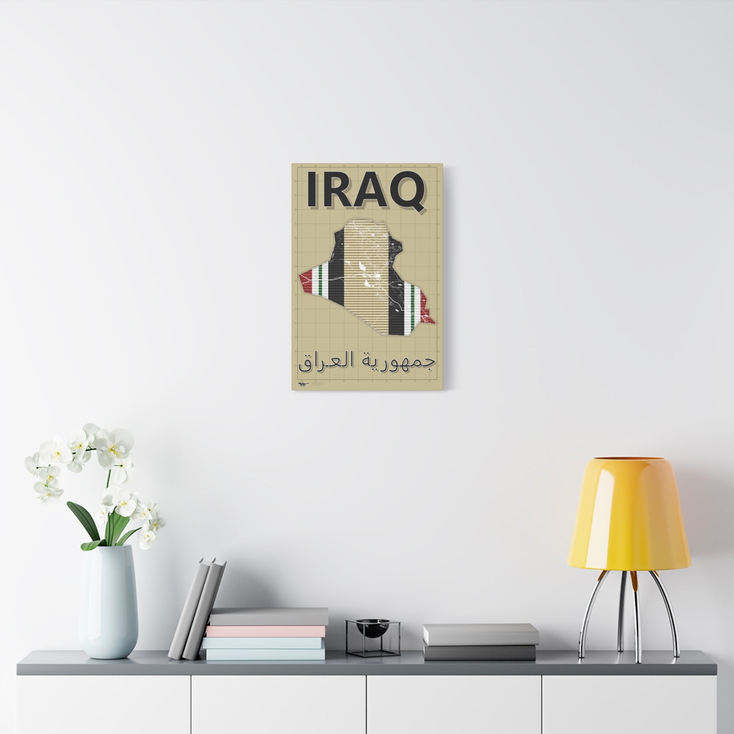 Operation Iraqi Freedom Map - Matte Canvas, Stretched, 1.25"