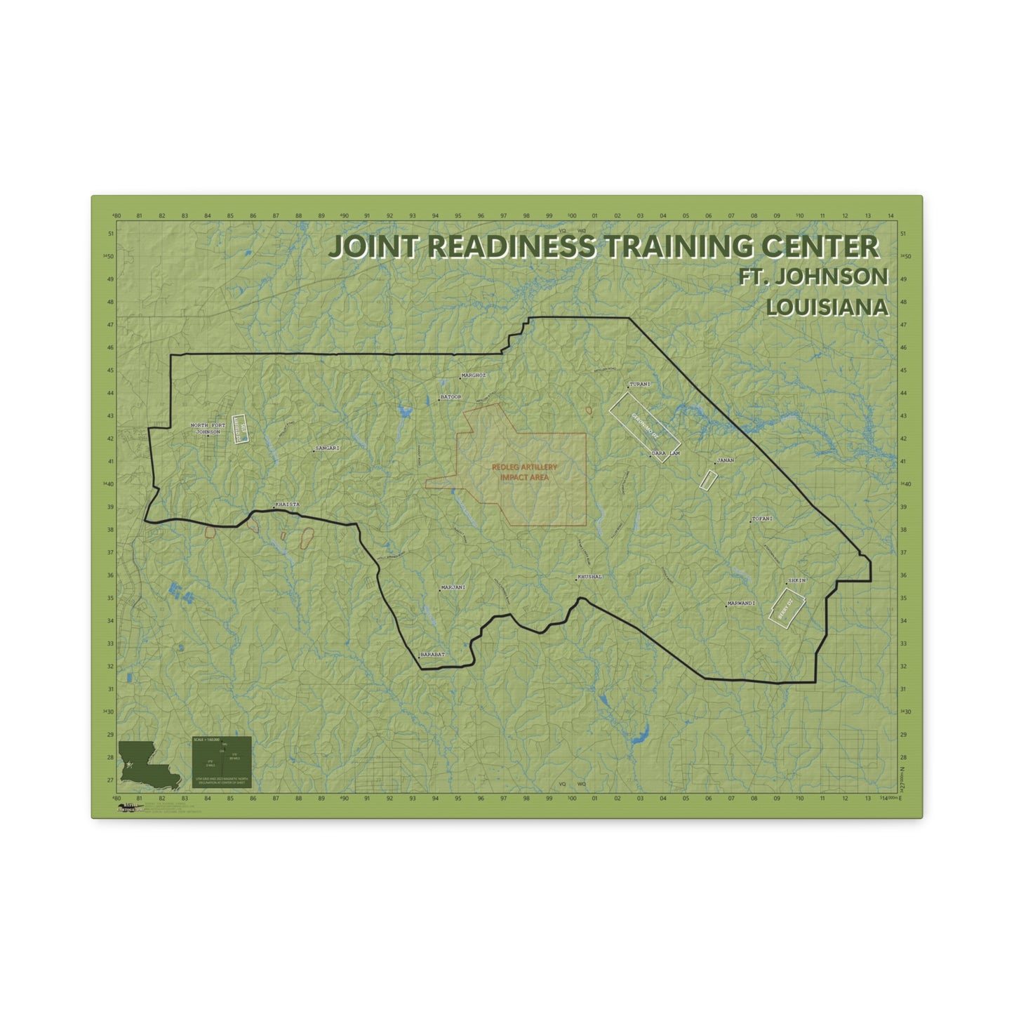 Joint Readiness Training Center - Fort Johnson  - Canvas Map